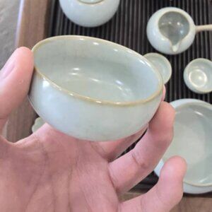 Simple Glazed Ceramic Tea Cup